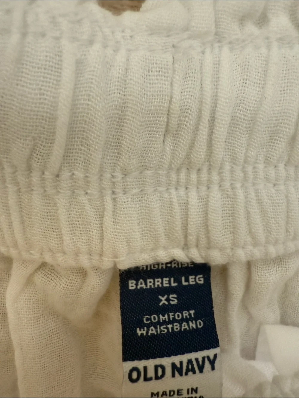Old Navy White Lightweight Drawstring Linen Pants